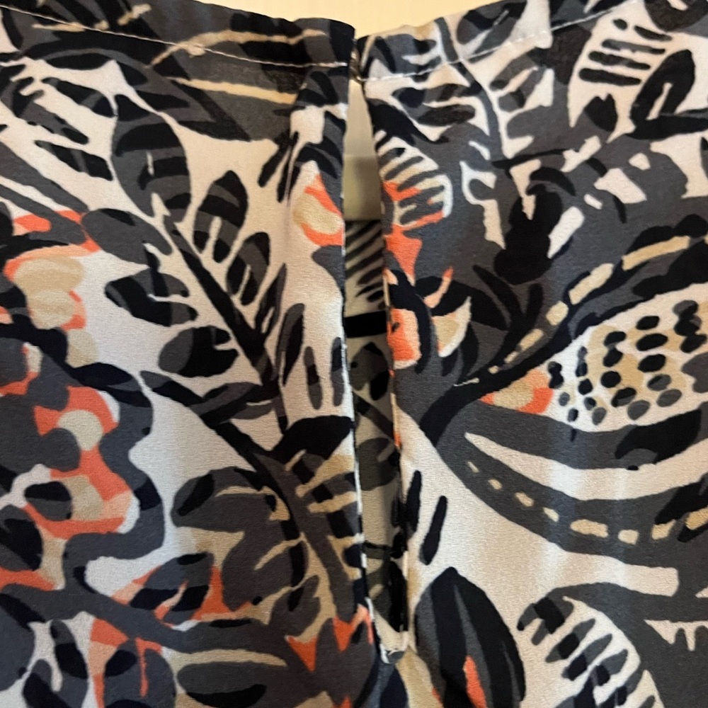 Loft/women’s blouse, size XS, black, gray, orange and beige colors - Picture 3 of 5